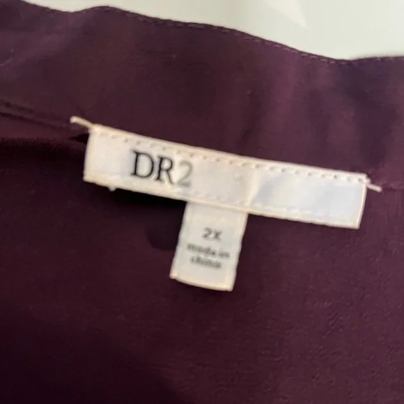 DR2 Deep Purple Women's Blouse DR2 size 2X - Picture 4 of 5
